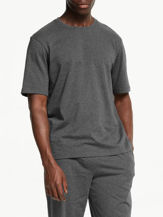 SALEM-Short Sleeve Organic Cotton Lounge Top