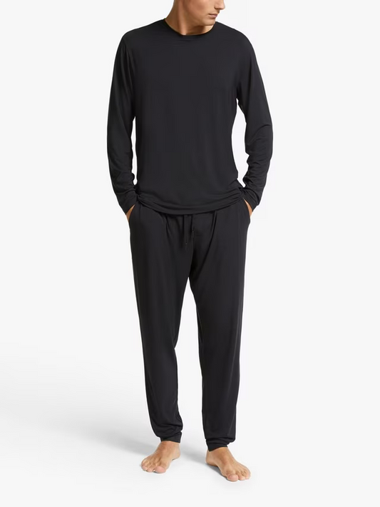 SALEM-Ultra Soft Modal Long Sleeve Lounge Top, Black