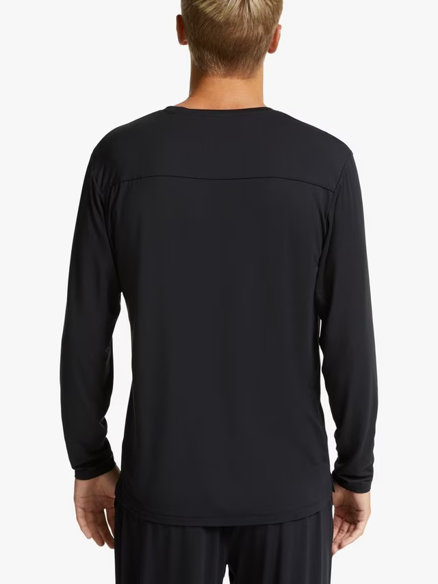 SALEM-Ultra Soft Modal Long Sleeve Lounge Top, Black