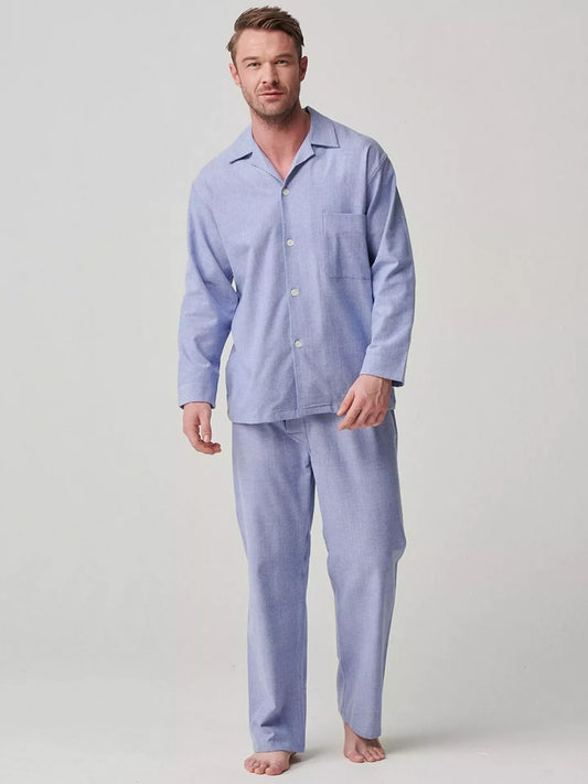 SALEM-Herringbone Brushed Cotton Pyjamas